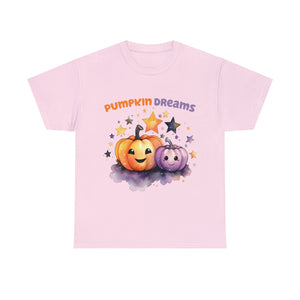 Halloween t shirt pumpkin dreams pastel colors gift for whole family fall fun stocking stuffer Unisex Heavy Cotton Tee