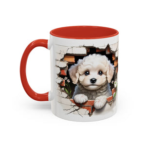 Cute Puppy Accent Coffee Mug - Adorable Dog Lover Gift, Pet-Themed Mug, Home Decor, Ideal for Gifts, Animal Enthusiast