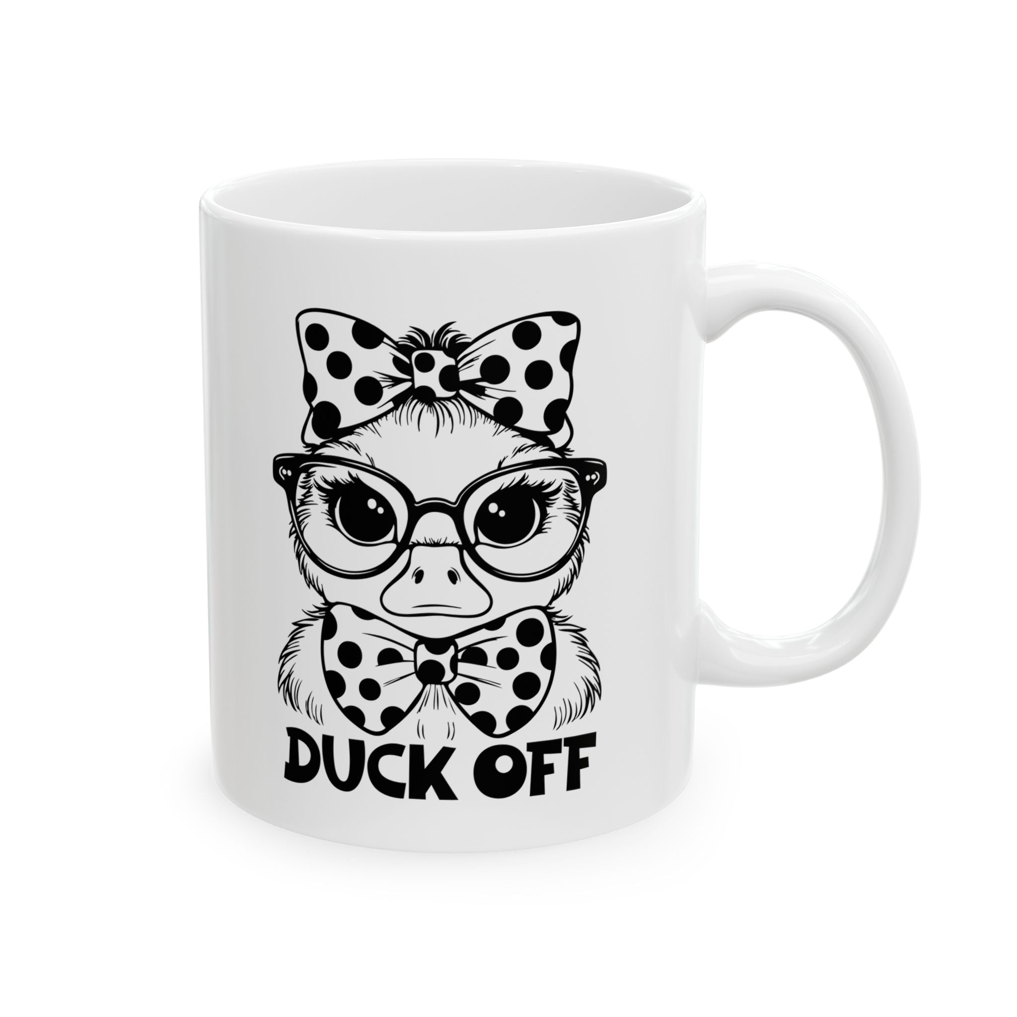 Funny attitude duck off coffee  Mug for Coffee Lovers,  Humorous Drinkware, Birthday Present, Office Humor