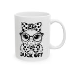 Funny attitude duck off coffee  Mug for Coffee Lovers,  Humorous Drinkware, Birthday Present, Office Humor