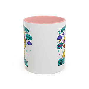 attitude Sassy Eye Roll Coffee Mug,  for Coffee Lovers, Gift for Friends, Quirky Tea Mug, Humor  Cute Kitchen Decor