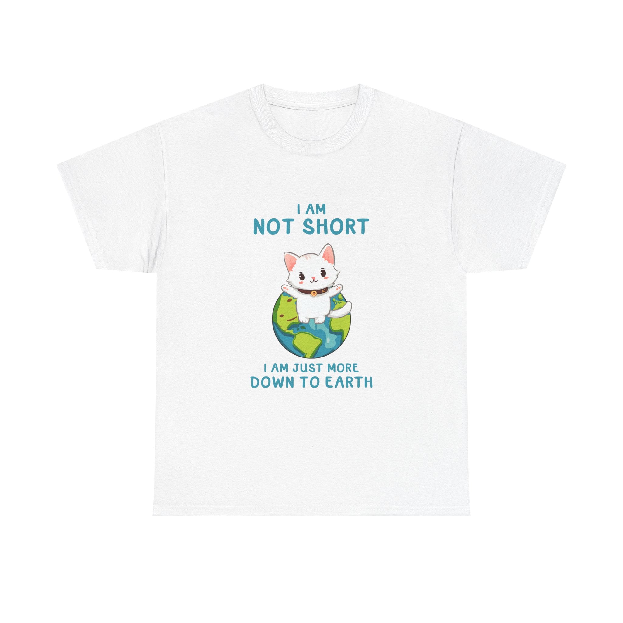 Cute Cat Earth T-Shirt, Funny Tee  Gift for Cat Lovers, Short Awareness Message, Casual Wear, Animal Lover Apparel