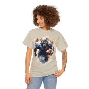 funny Football gorilla t shirt gift Unisex Heavy Cotton Tee