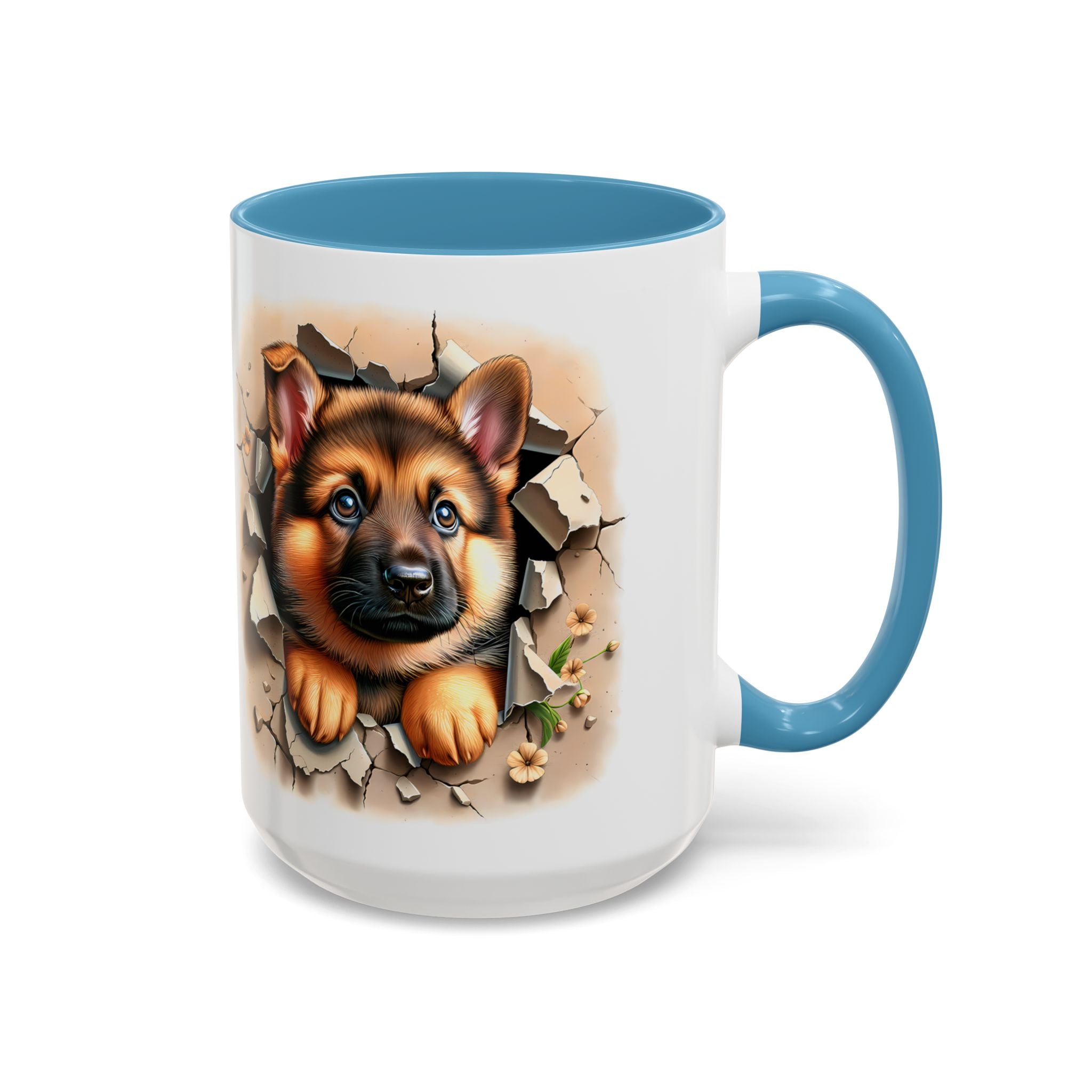 German Shepherd Accent Coffee Mug | Dog Lover Gift, Tasty Hot Beverage Cup, Pet Themed Kitchenware, Animal Adoption Cup, Unique Pet Gift