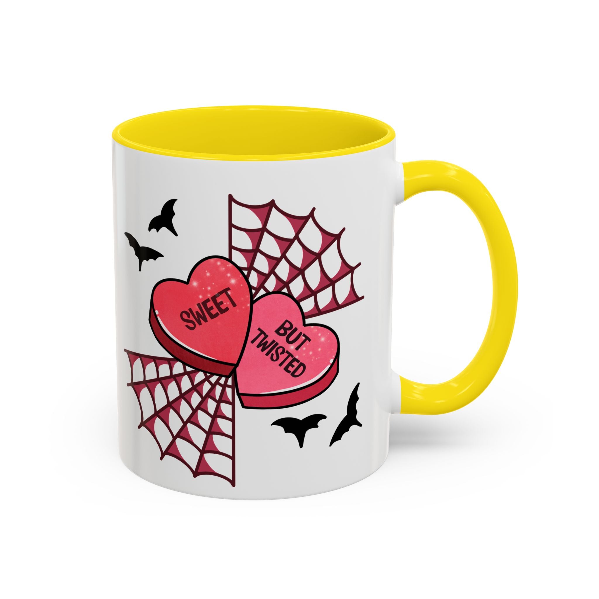 Sweet But Twisted Coffee Mug — Halloween Candy Heart Accent Mug