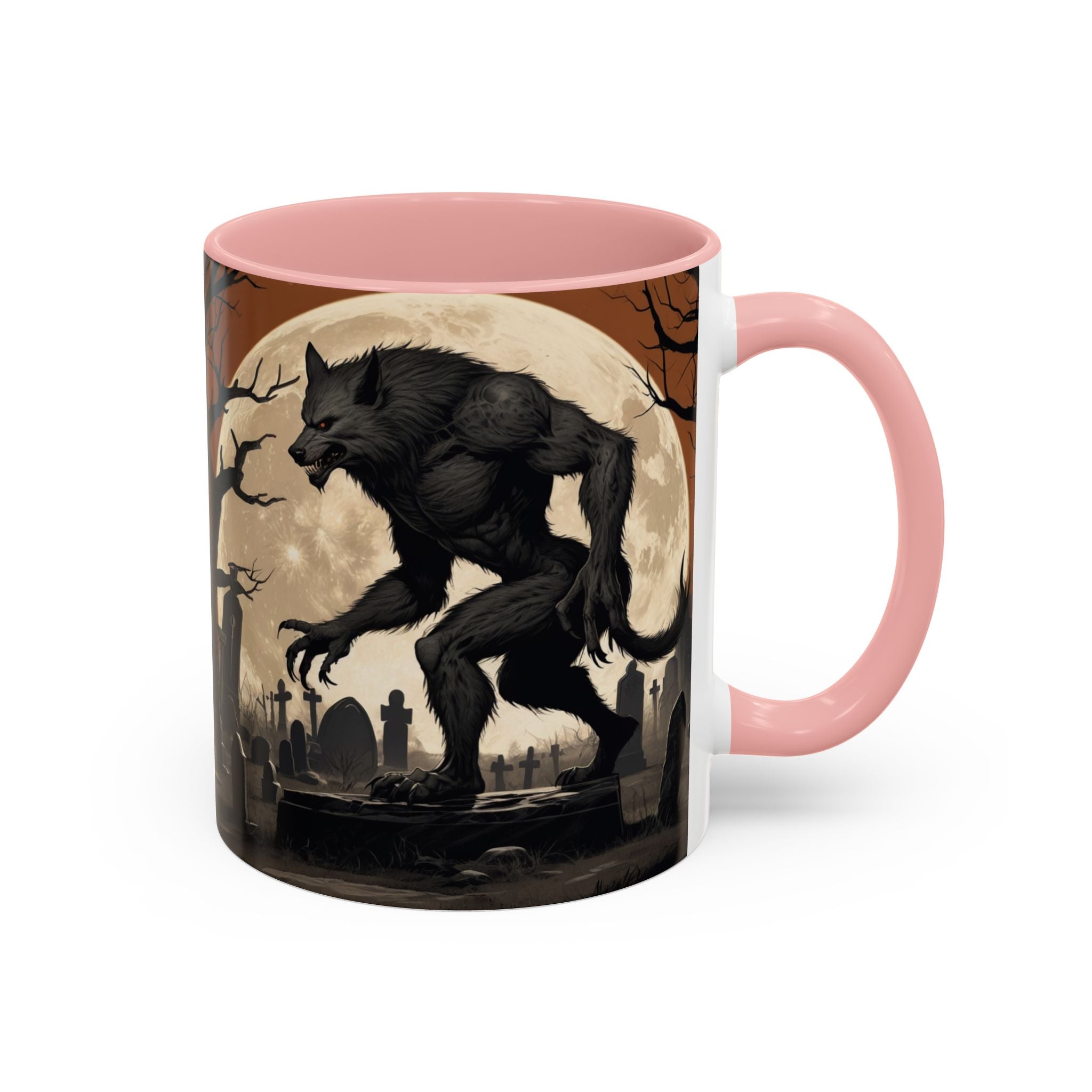 Werewolf Moon Coffee Mug — Gothic Graveyard Accent Mug fantasy horror