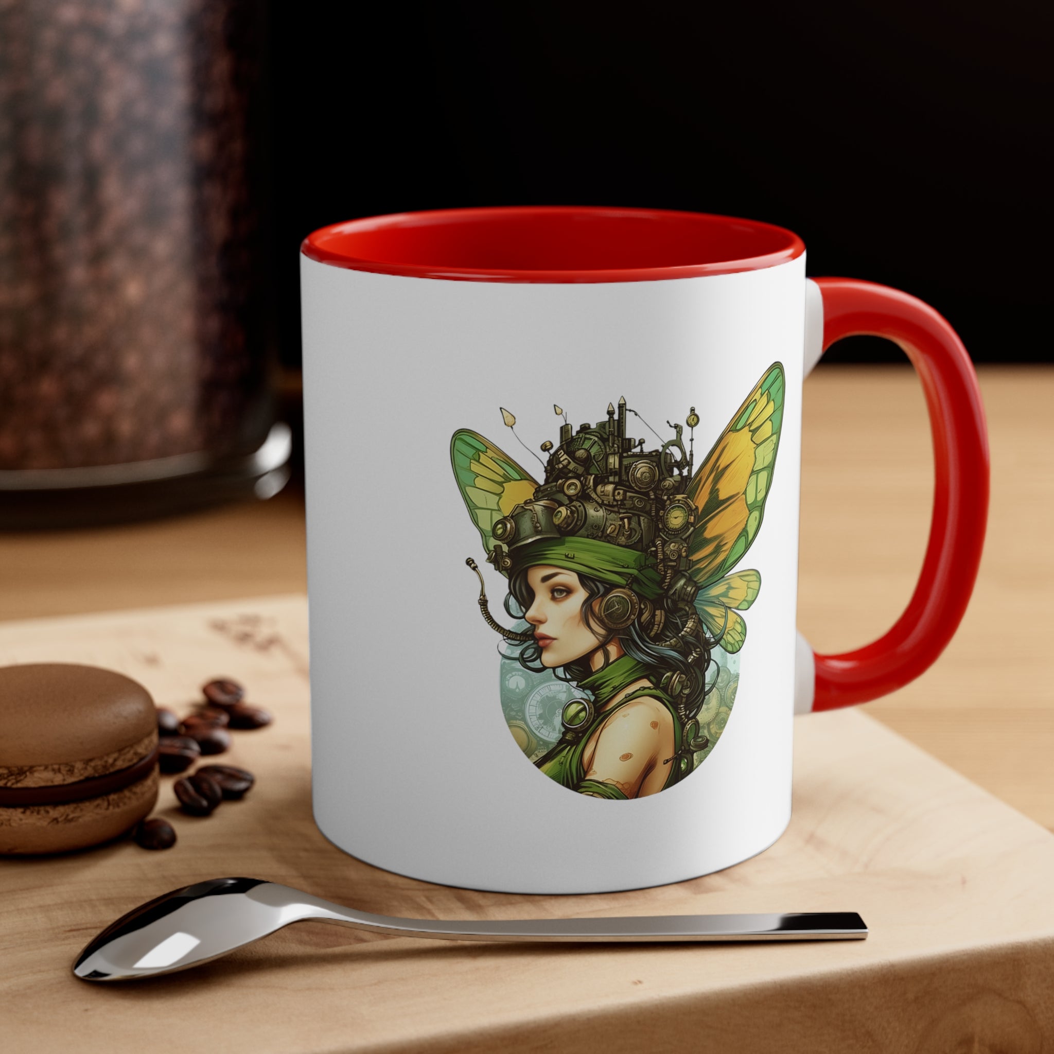 steampunk pixies Accent Coffee Mug, 11oz gift fantasy