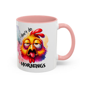 Funny Morning Coffee Mug, Humor Mug, Gift for Coffee Lovers, Sleepy Chicken Mug, Cute Drinkware, Holiday Present