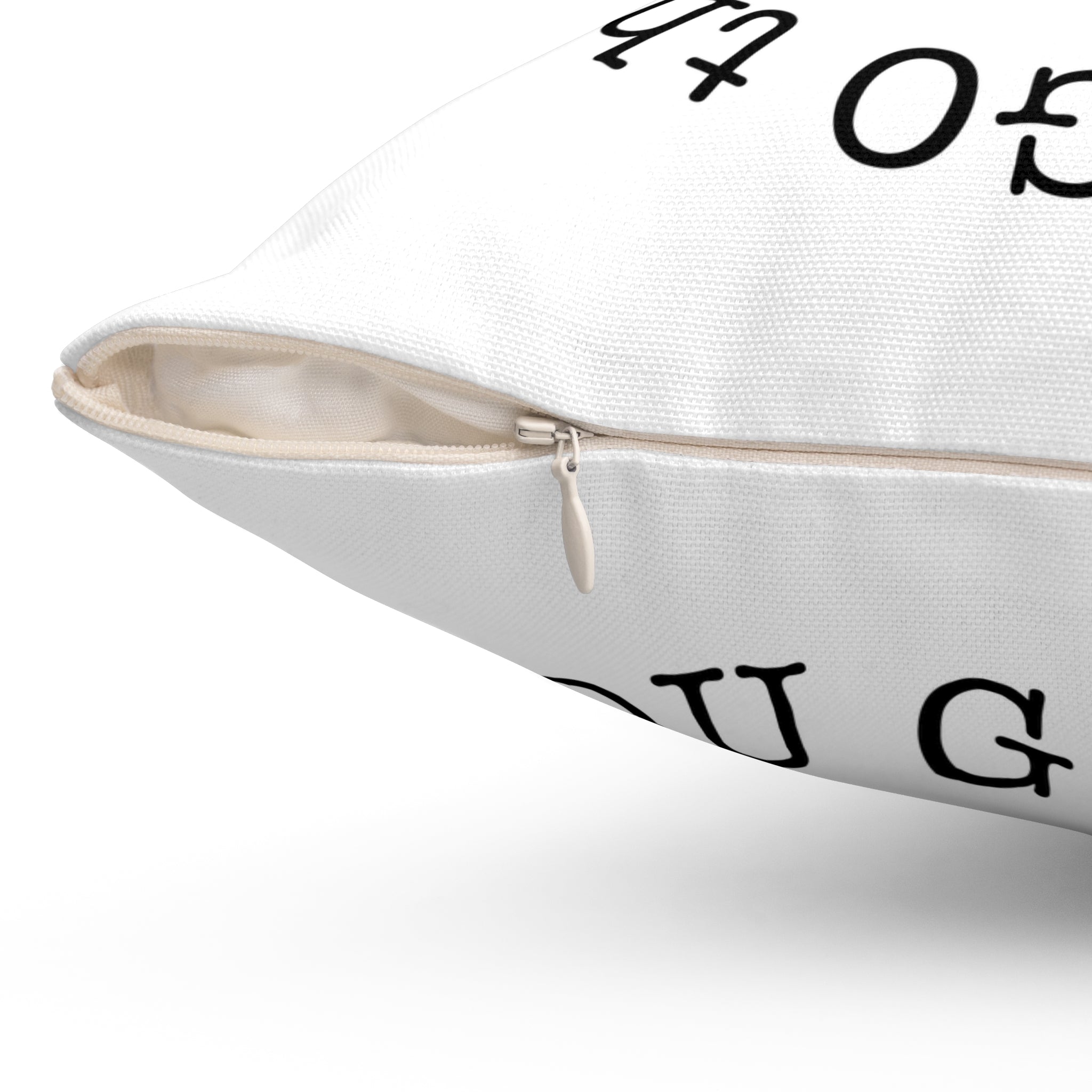 Floral Butterfly Pillow — "Grow Through What You Go Through" Inspirational Throw Pillow