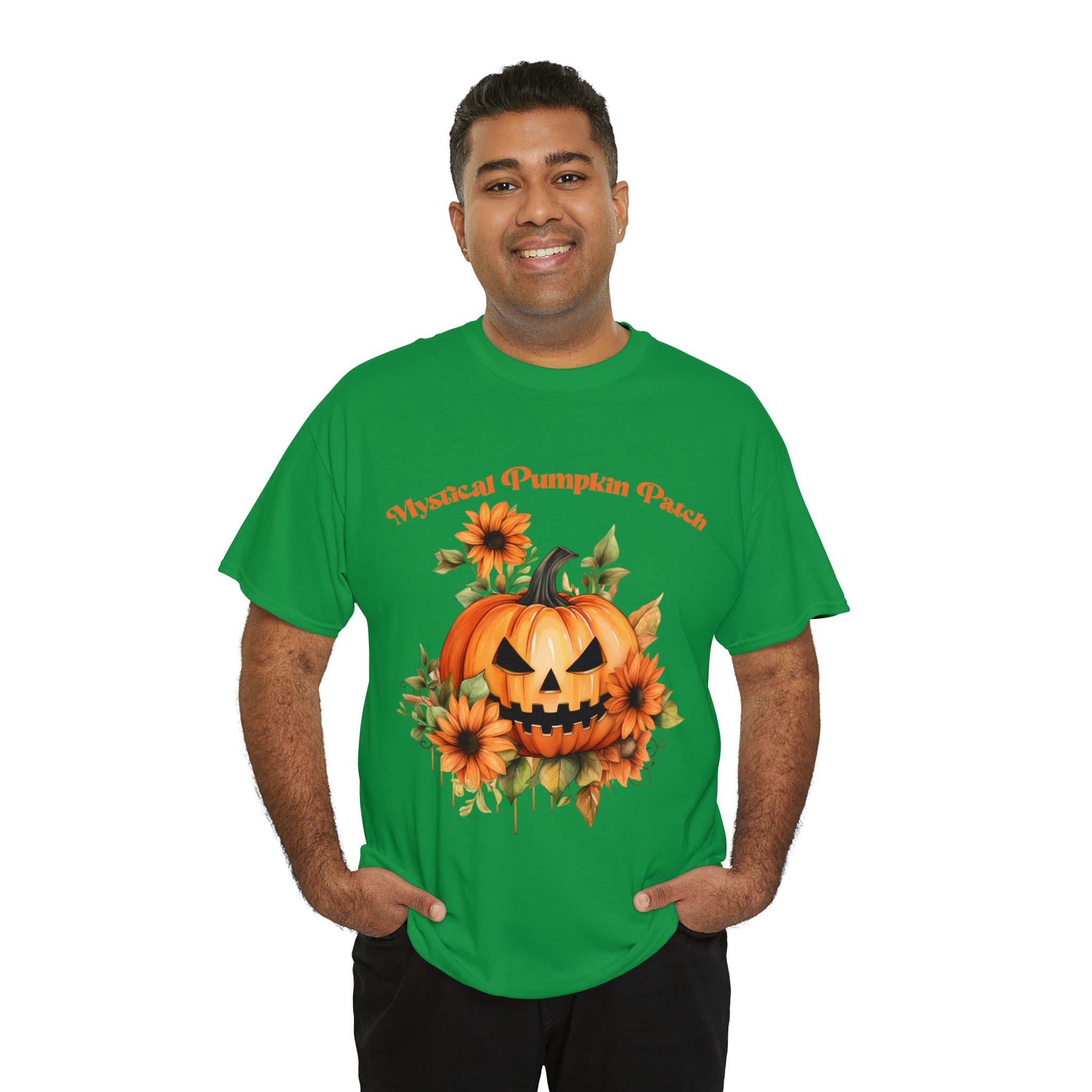 Halloween unisex t shirt mystical pumkin patch fall fun stocking stuffer Unisex Heavy Cotton Tee