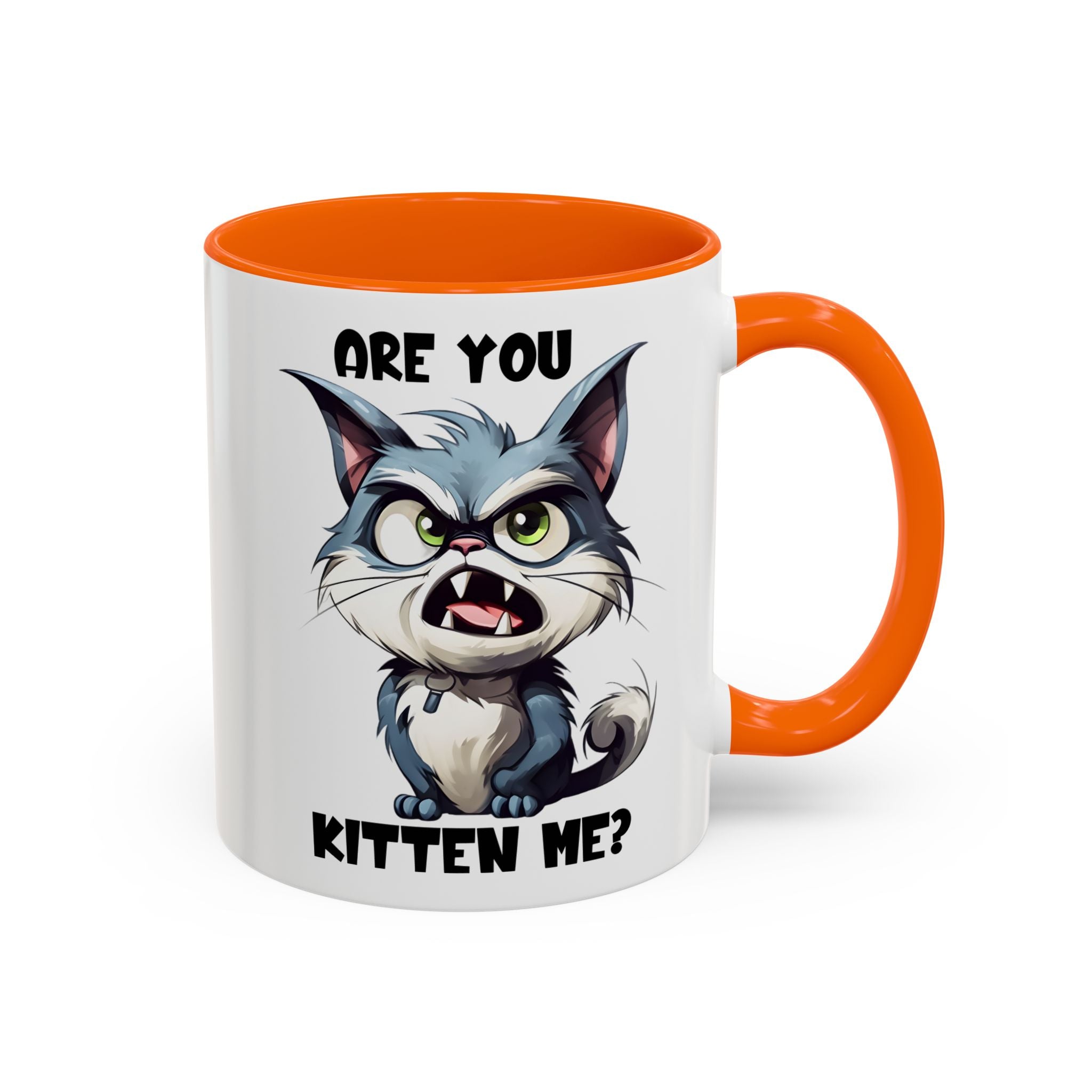 Are You Kitten Me? Funny Cat Coffee Mug — Accent 11/15oz