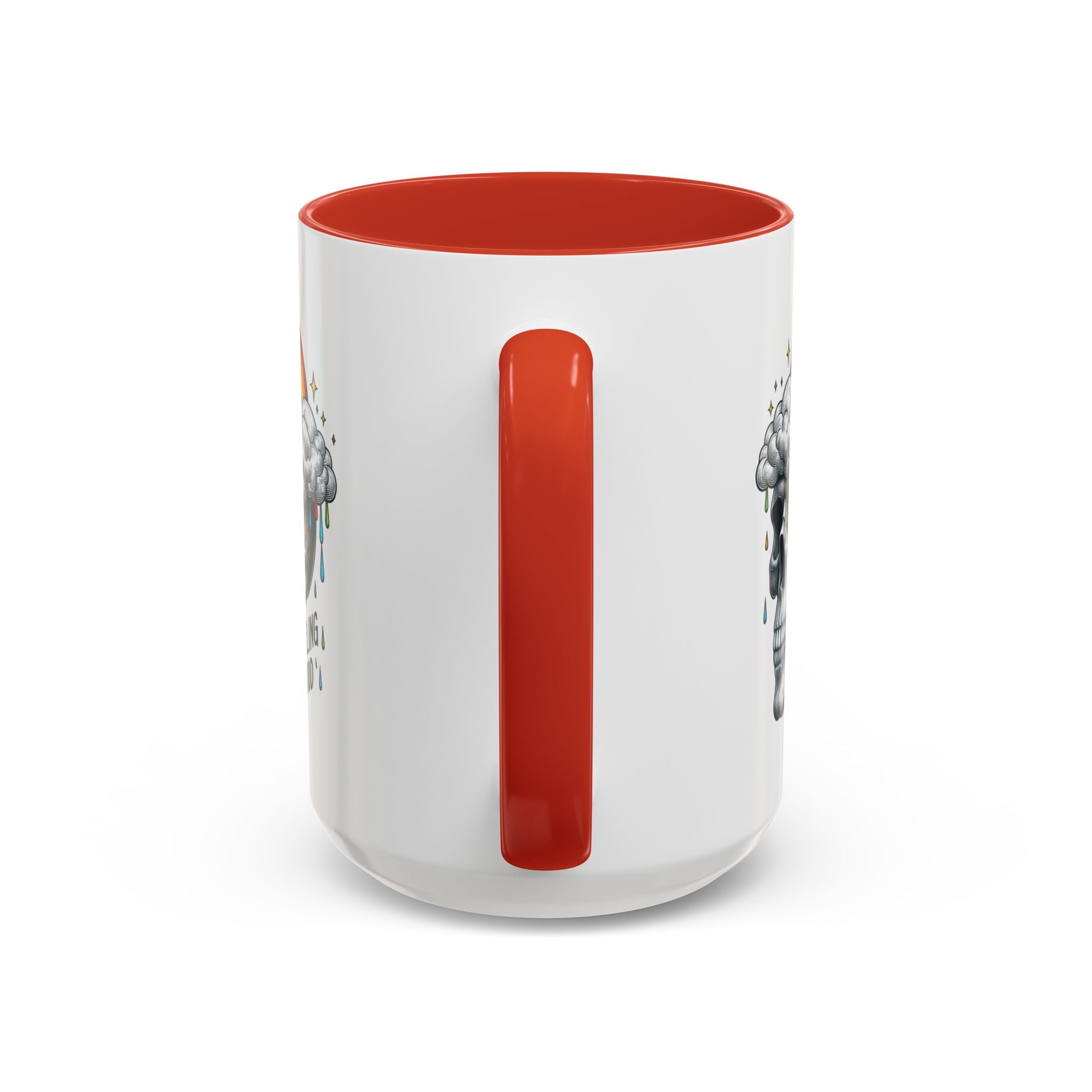 Skull Rainbow Coffee Mug, Unique Gift for Coffee Lovers, Halloween Decor, Daily Motivation Mug, Fun Skull Design