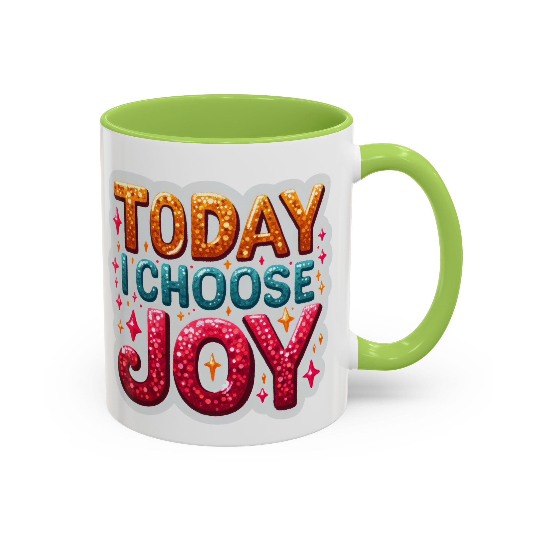 Accent Coffee Mug — "Today I Choose Joy" Inspirational Ceramic Mug