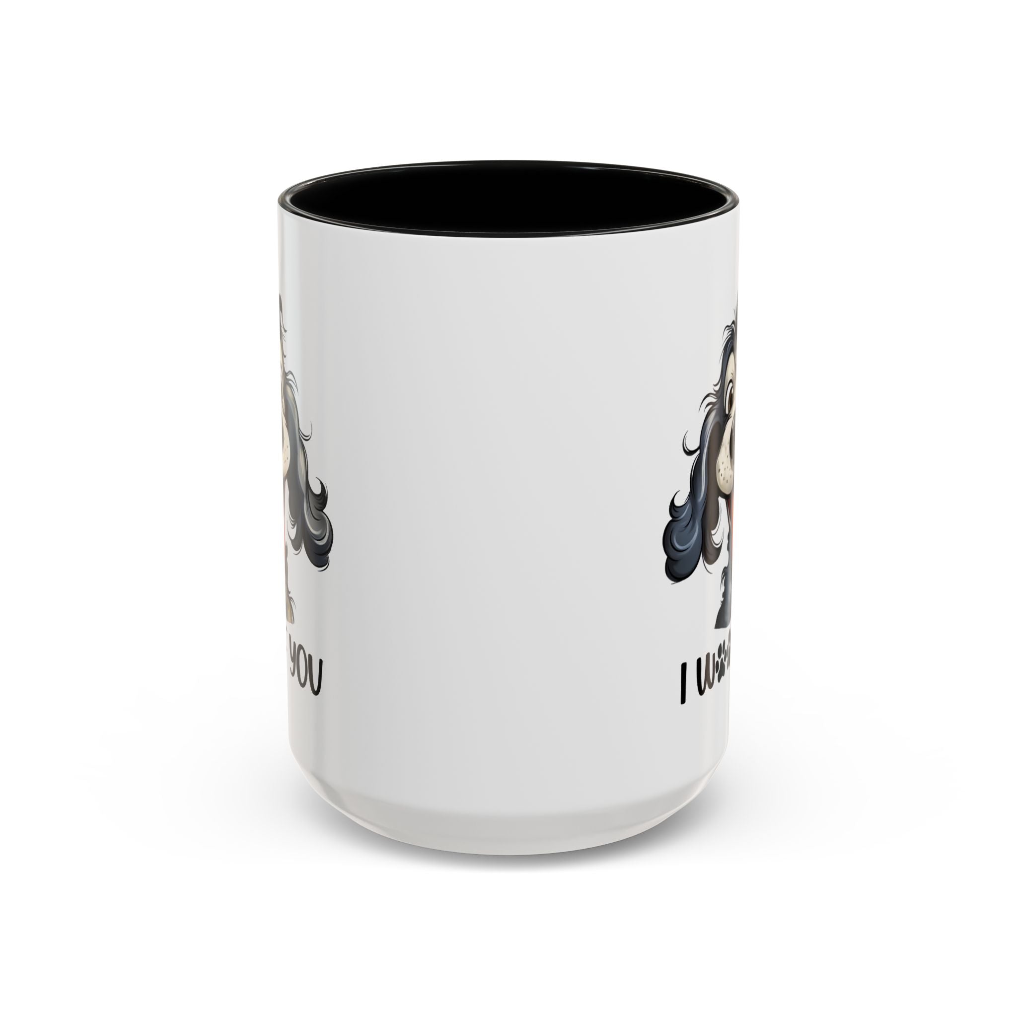 Dog Lover's Accent Coffee Mug - I Woof You, Pet Gift, Animal Lover Cup, Dog Mom Mug, Cute Dog Design, Fun Coffee Cup