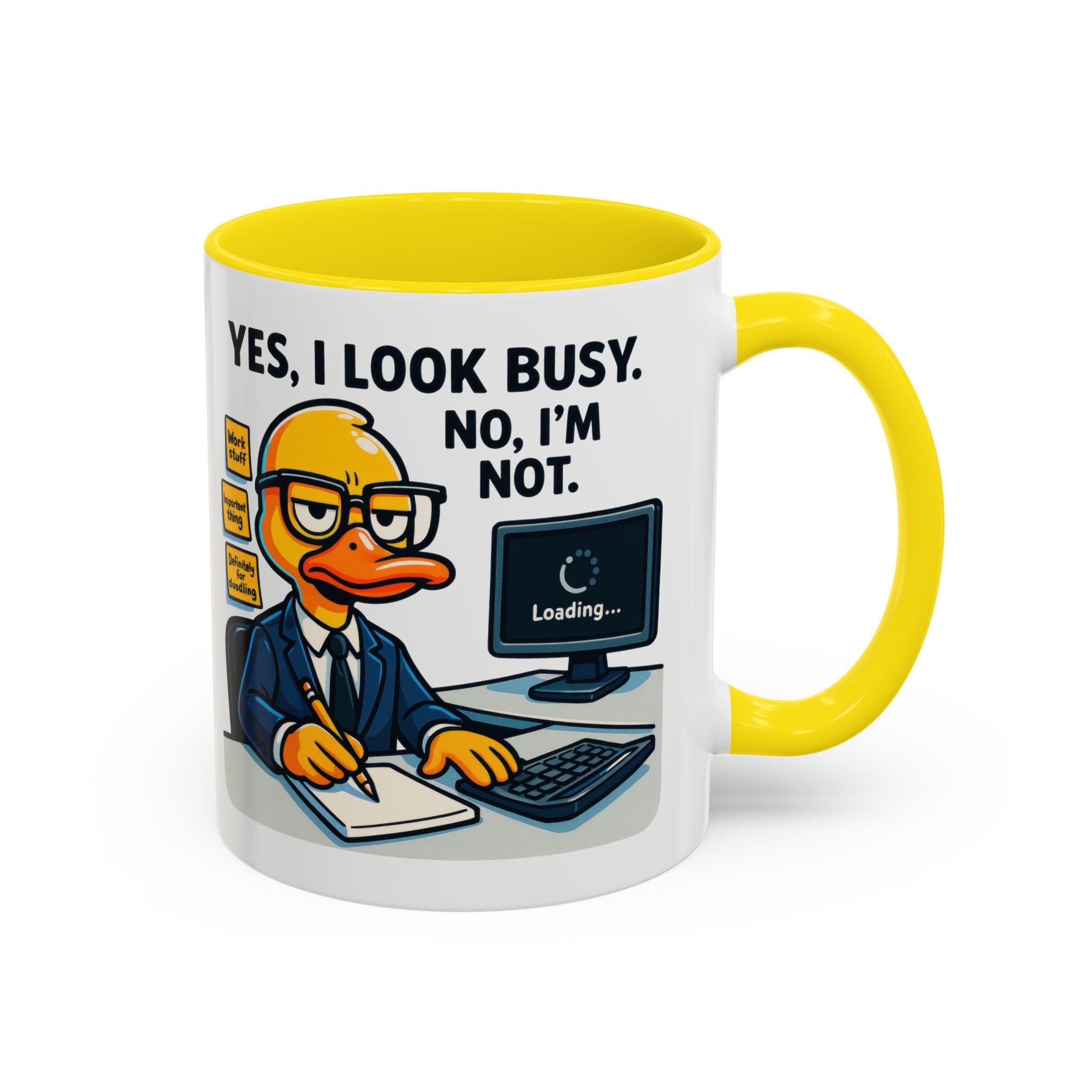 Funny Office Mug, Quirky Coffee Cup, Duck Humor Mug, Gift for Coworkers, Cute Desk Mug