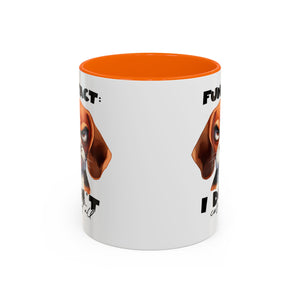 Funny Dog Accent Coffee Mug - Beagle Lover Gift, Pet Owner Present, Unique Animal Mug, Quirky Home Decor, Fun Fact Design