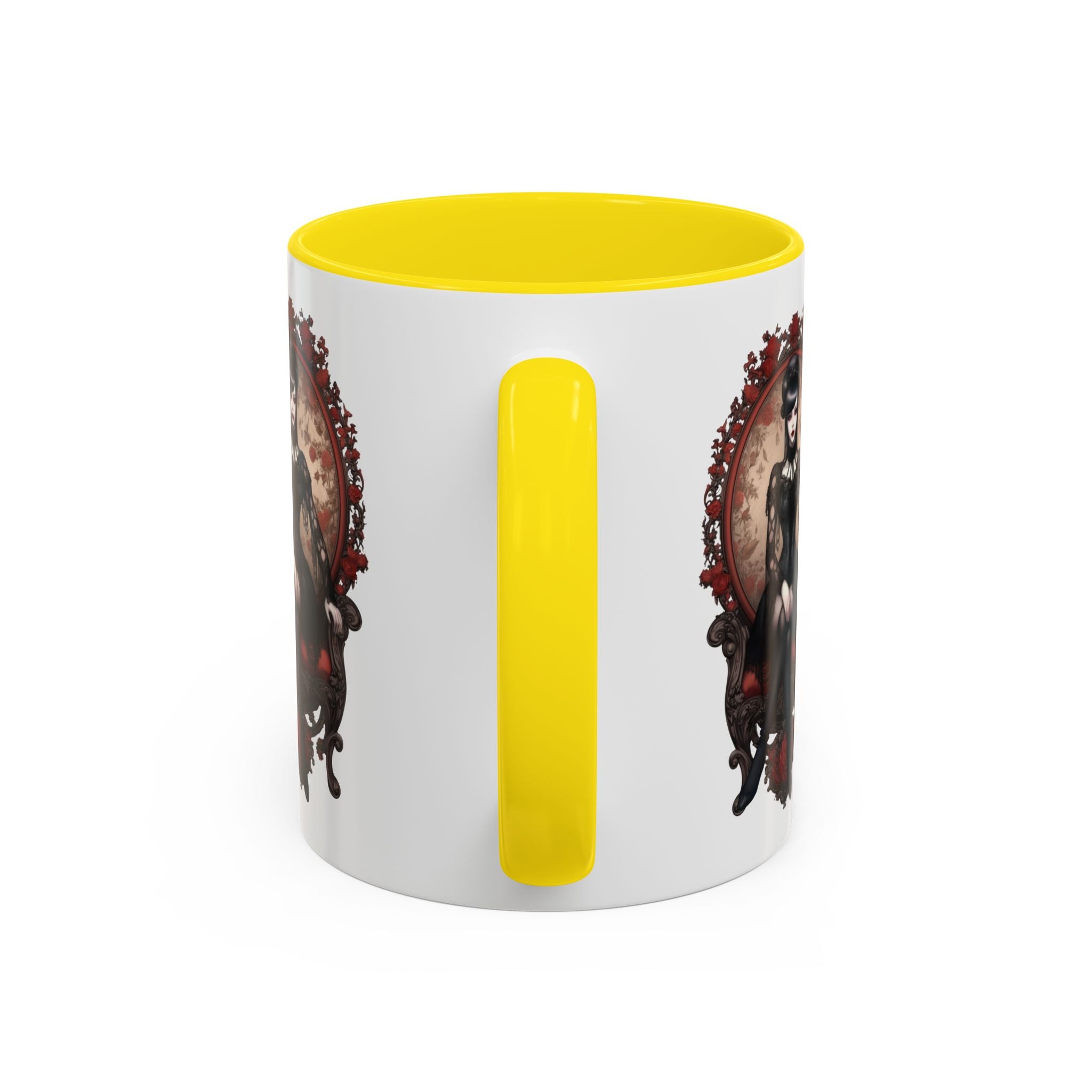 Gothic Elegance Coffee Mug - Unique Black Accent Mug for Witchy Vibes, Perfect Gift for Halloween, Goth Decor, Coffee Lovers, & Spooky