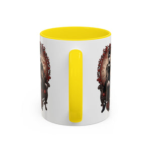 Gothic Elegance Coffee Mug - Unique Black Accent Mug for Witchy Vibes, Perfect Gift for Halloween, Goth Decor, Coffee Lovers, & Spooky