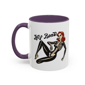 Spooky Skeleton Mug - Let's Bone, Halloween Gift, Gothic Coffee Cup, Unique Home Decor, Fun Drinkware