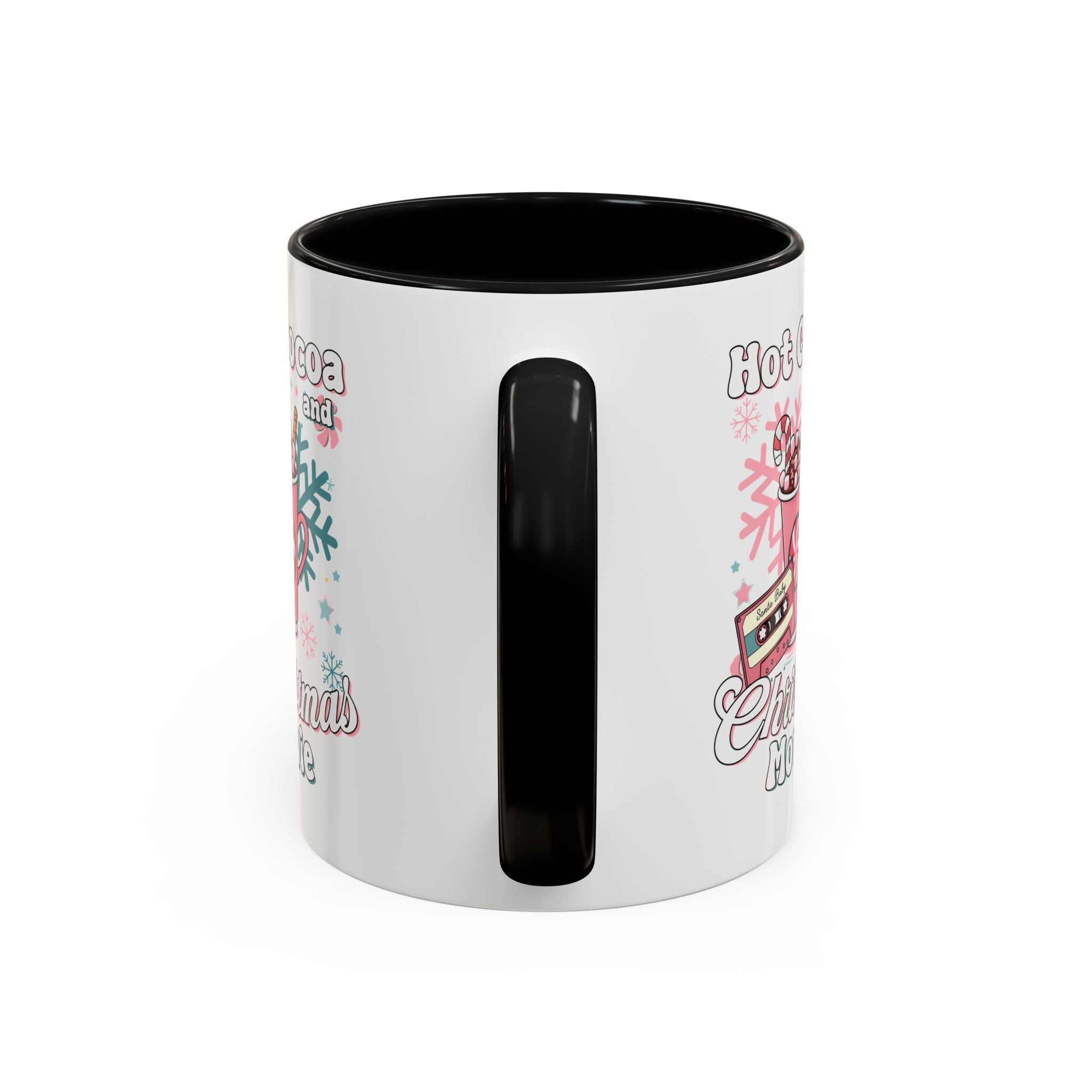 Hot Cocoa & Christmas Movie Mug, Cozy Holiday Cup, Winter Gift, Festive Beverage Container, Cute Coffee Mug