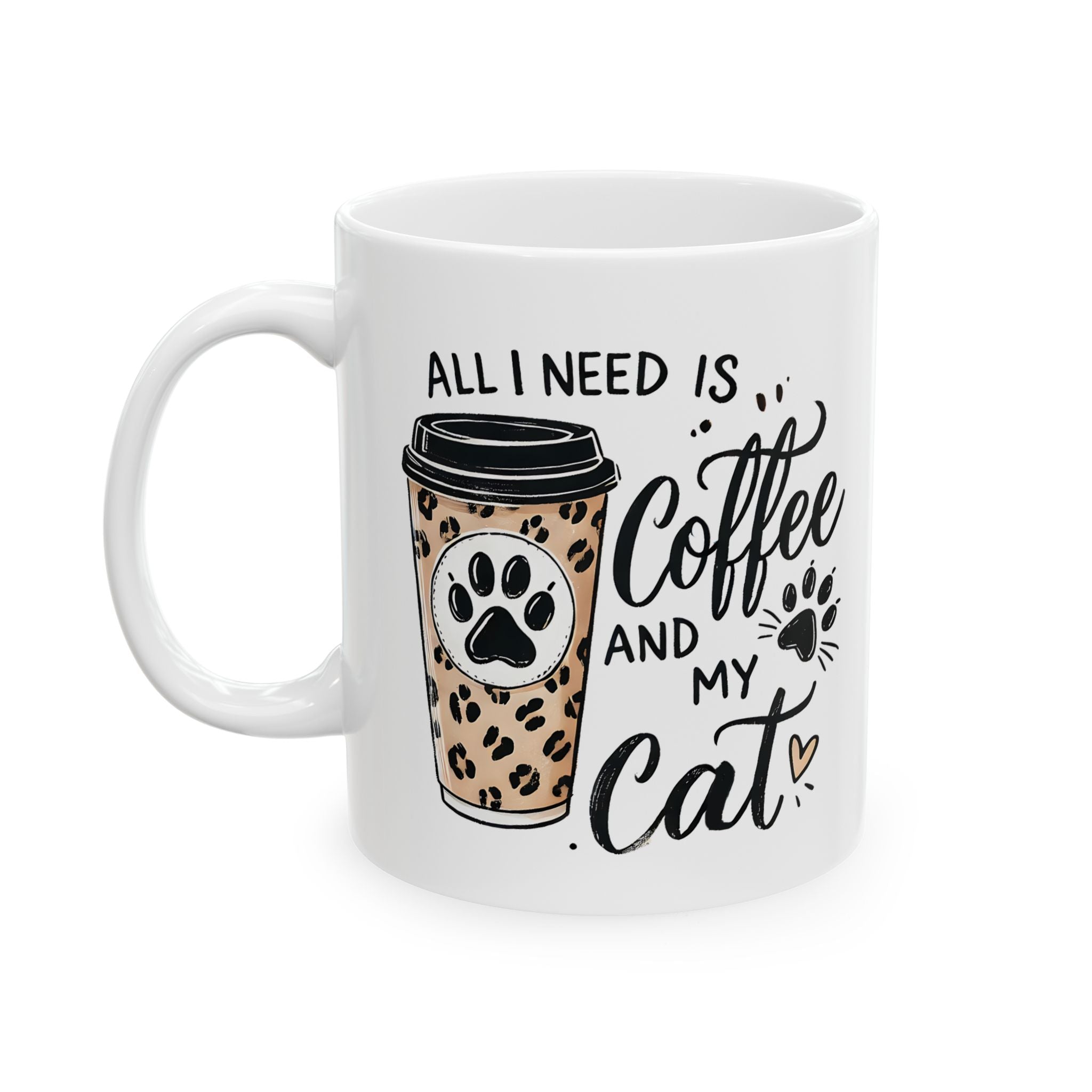 cat Paw Print  Coffee Mug - Perfect Gift for cat Lovers, Animal Enthusiasts, Birthdays, Pet Owners