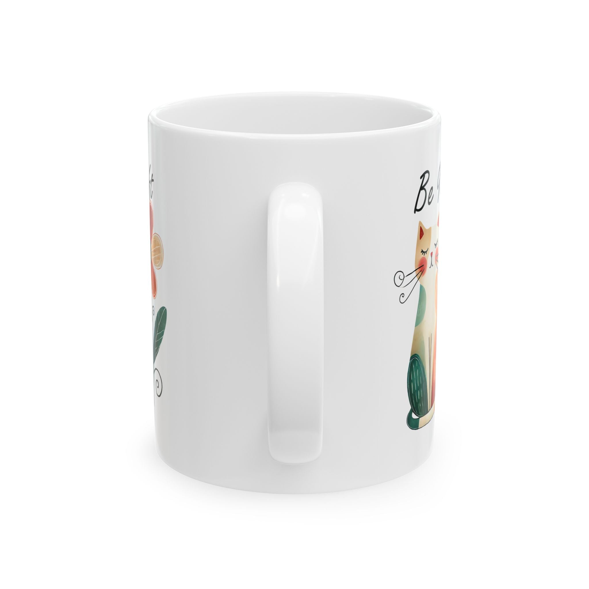 Cat coffee Mug, Cute Cat Coffee Cup, Pet Lover Gift, Feline Decor, Be Yourself Mug,