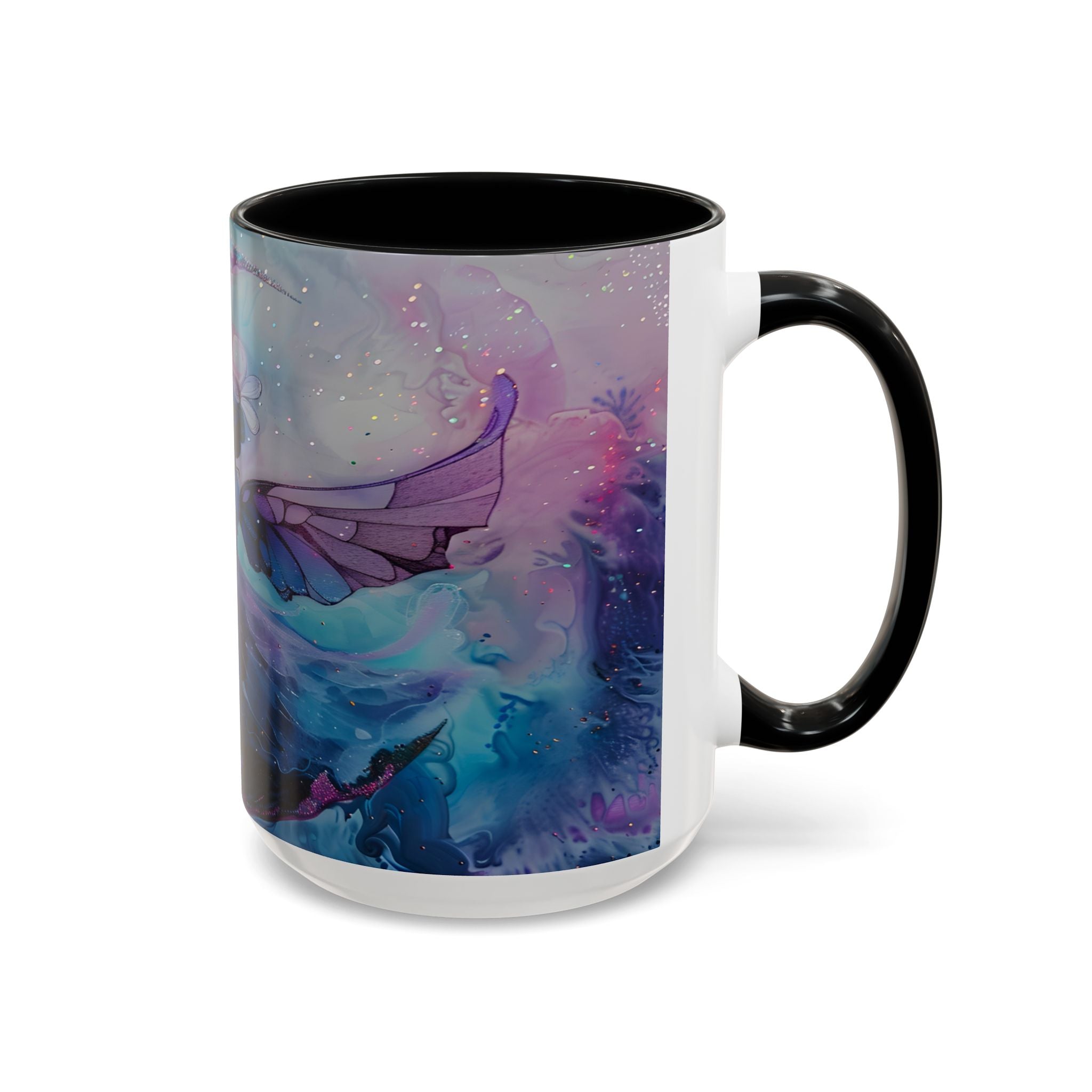Enchanted Fairy Accent Coffee Mug — Magical Night Sky Illustration (11/15oz) fantasy