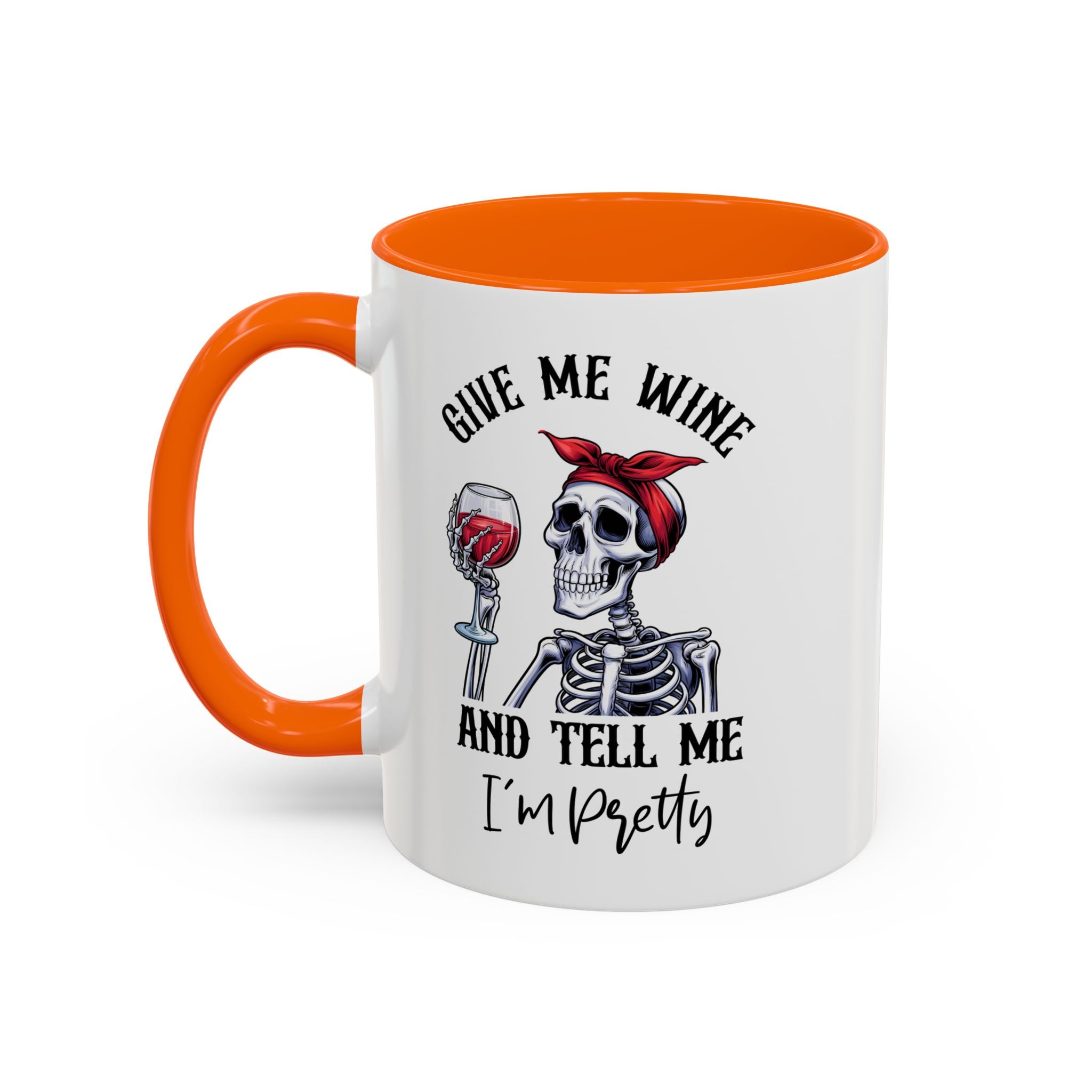 Skeleton Wine Coffee Mug, Funny Gift for Wine Lovers, Halloween Decor, Office Coffee Cup, Unique Skeleton Mug