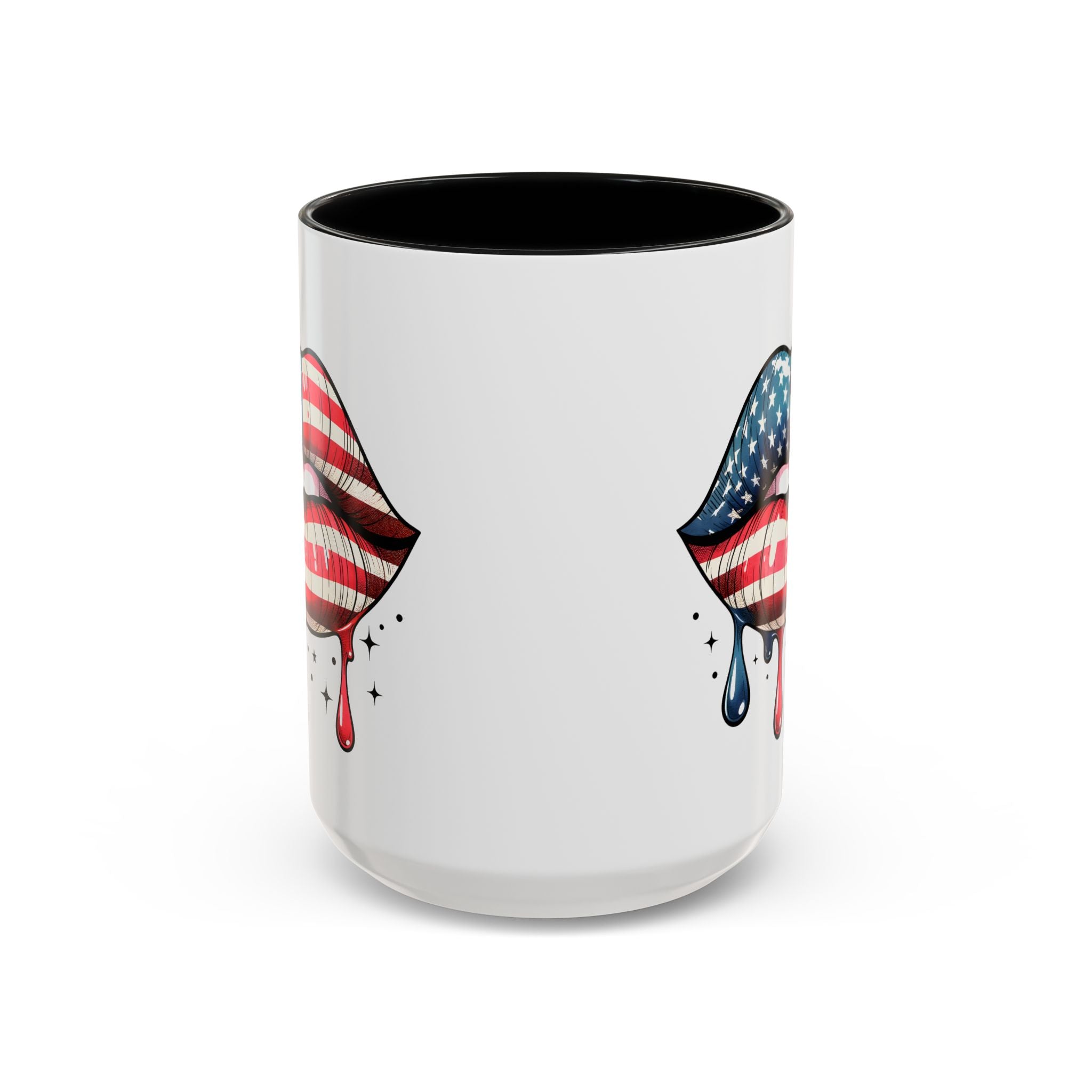 Patriotic Lip Print Coffee Mug – 11oz & 15oz
