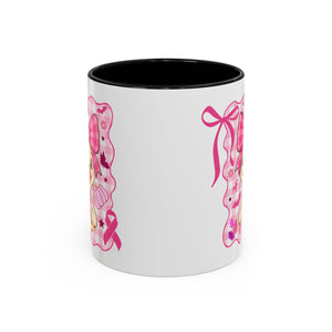 Pink Ribbon Duck Coffee Mug for Breast Cancer Awareness, Cute Gift for Her, Supportive Breast Cancer Mug, Unique Coffee Cup, Holiday Present