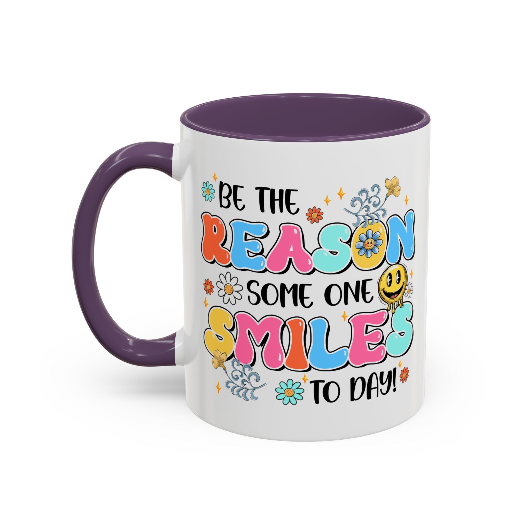 Colorful Inspirational Coffee Mug – Be the Reason Some One Smiles!