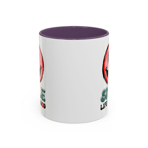 Smiley Face Accent Coffee Mug - "Smile, Life is Good" - 11oz & 15oz