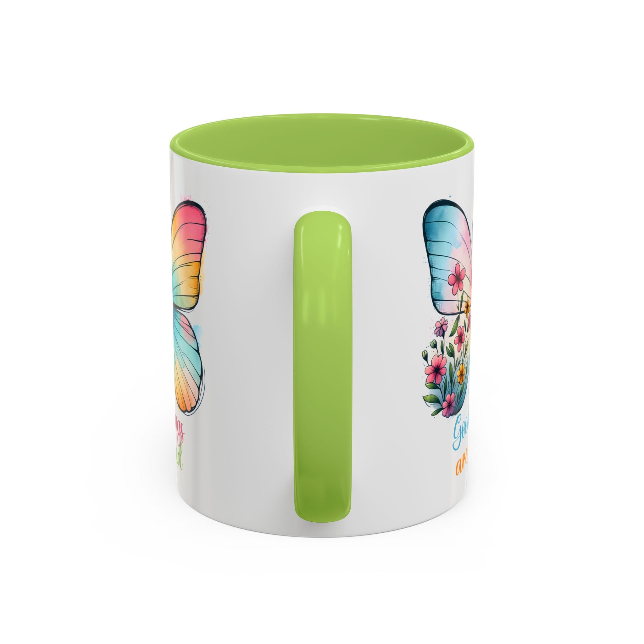 Inspirational Butterfly Coffee Mug positive vibe mental health