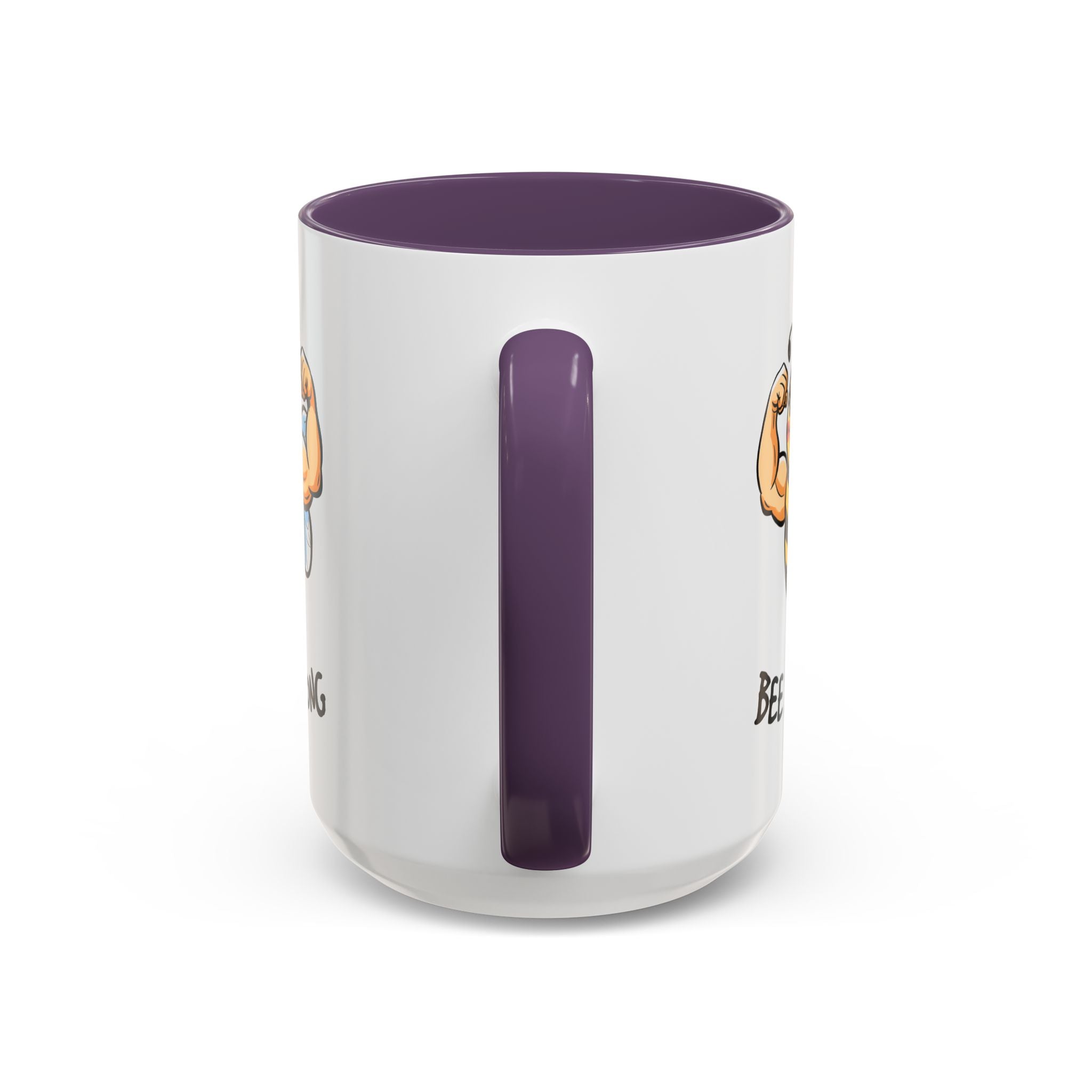Bee Strong Accent Coffee Mug - Motivational Mug for Strength and mental health