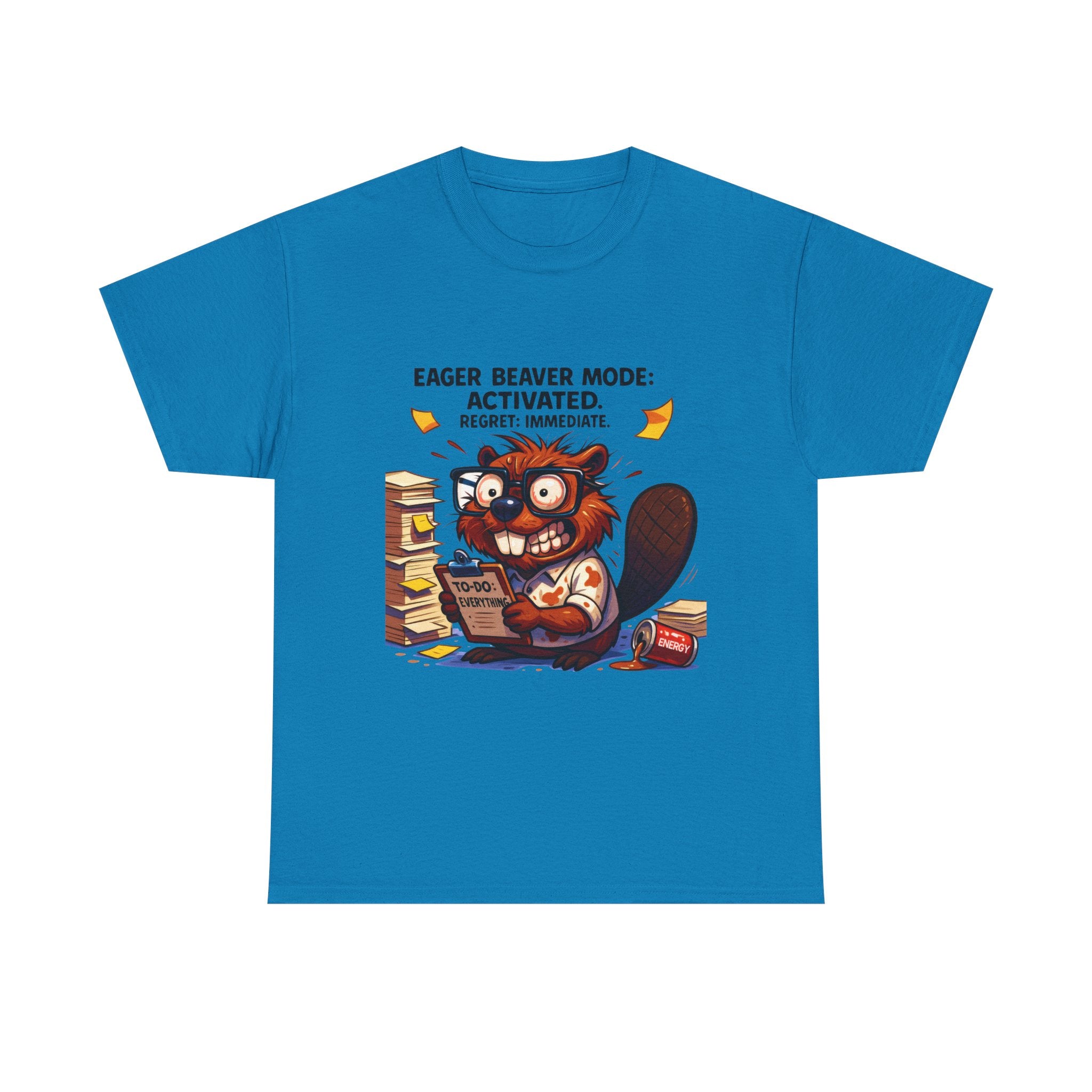 Eager Beaver Unisex Tee: Fun Gift for Book Lovers, Cozy Casual Wear, Quirky Graphic Tee, Perfect for Reading Festivals, Birthday Gift