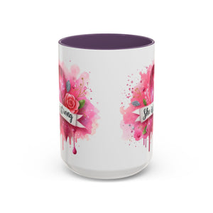 Empowering Pink Ribbon Coffee Mug - She Is Strong, Inspirational Gift for Breast Cancer Awareness, Motivational Drinkware, Supportive [...]
