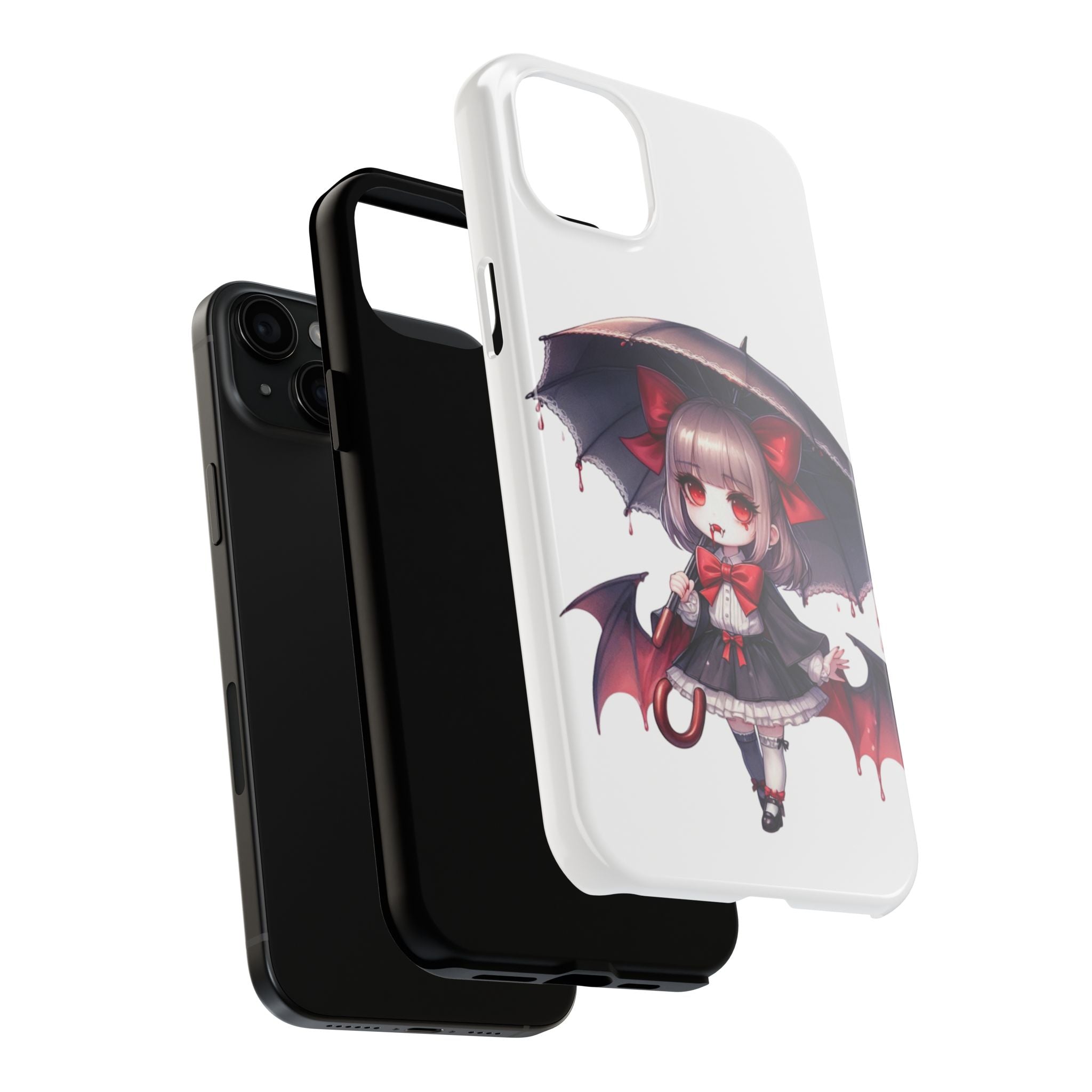 vampire girl horror art Tough Phone Cases