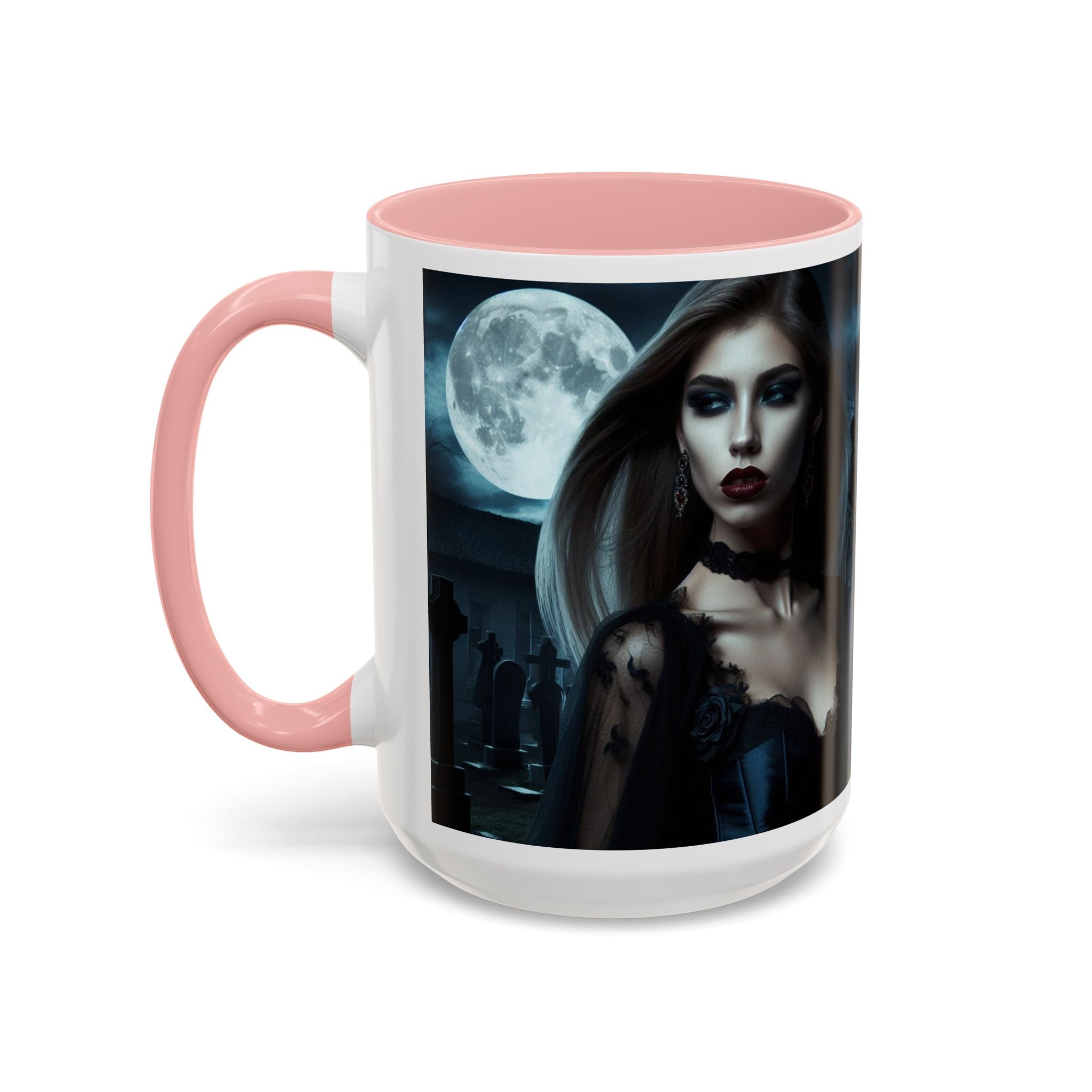 sexy young woman vampire Gothic Moonlit Accent Coffee Mug - 11 or 15oz
