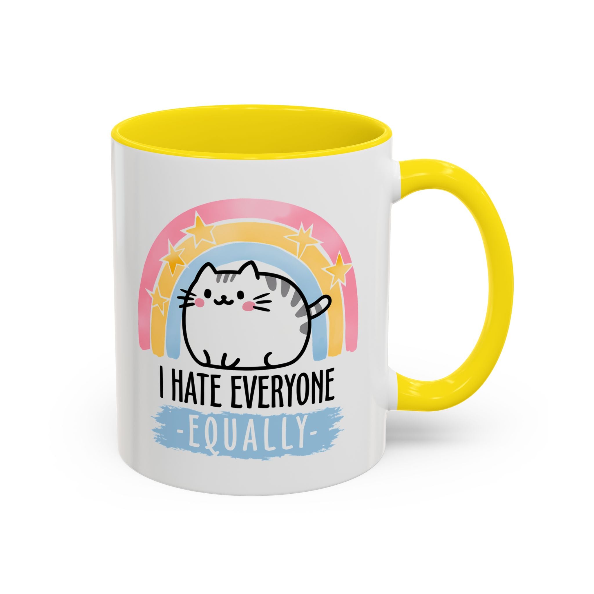 Funny Cat Coffee Mug – I Hate Everyone Equally