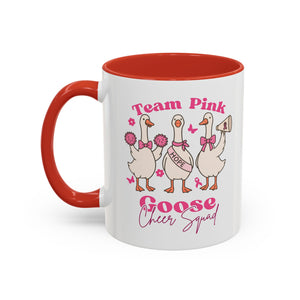 cancer awareness Team Pink Goose Cheer Squad Coffee Mug - Cute Animal Mug for Fun Gifts,   Home Decor/Office Use