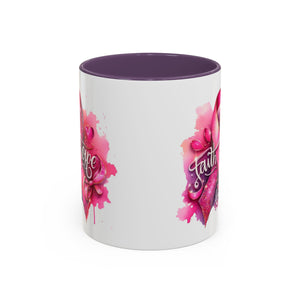 Cancer awareness Inspirational Hope & Faith and Love Coffee Mug