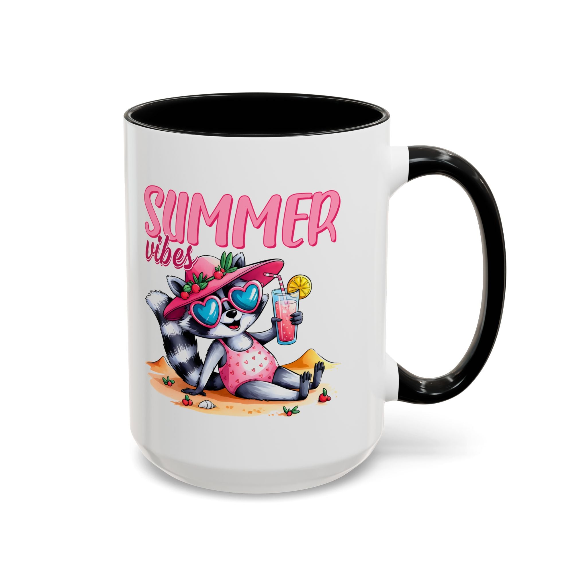 Summer Vibes Accent Coffee Mug - Fun & Colorful Design for Relaxing Moments