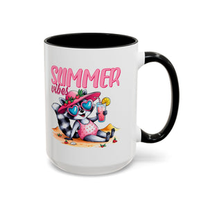 Summer Vibes Accent Coffee Mug - Fun & Colorful Design for Relaxing Moments
