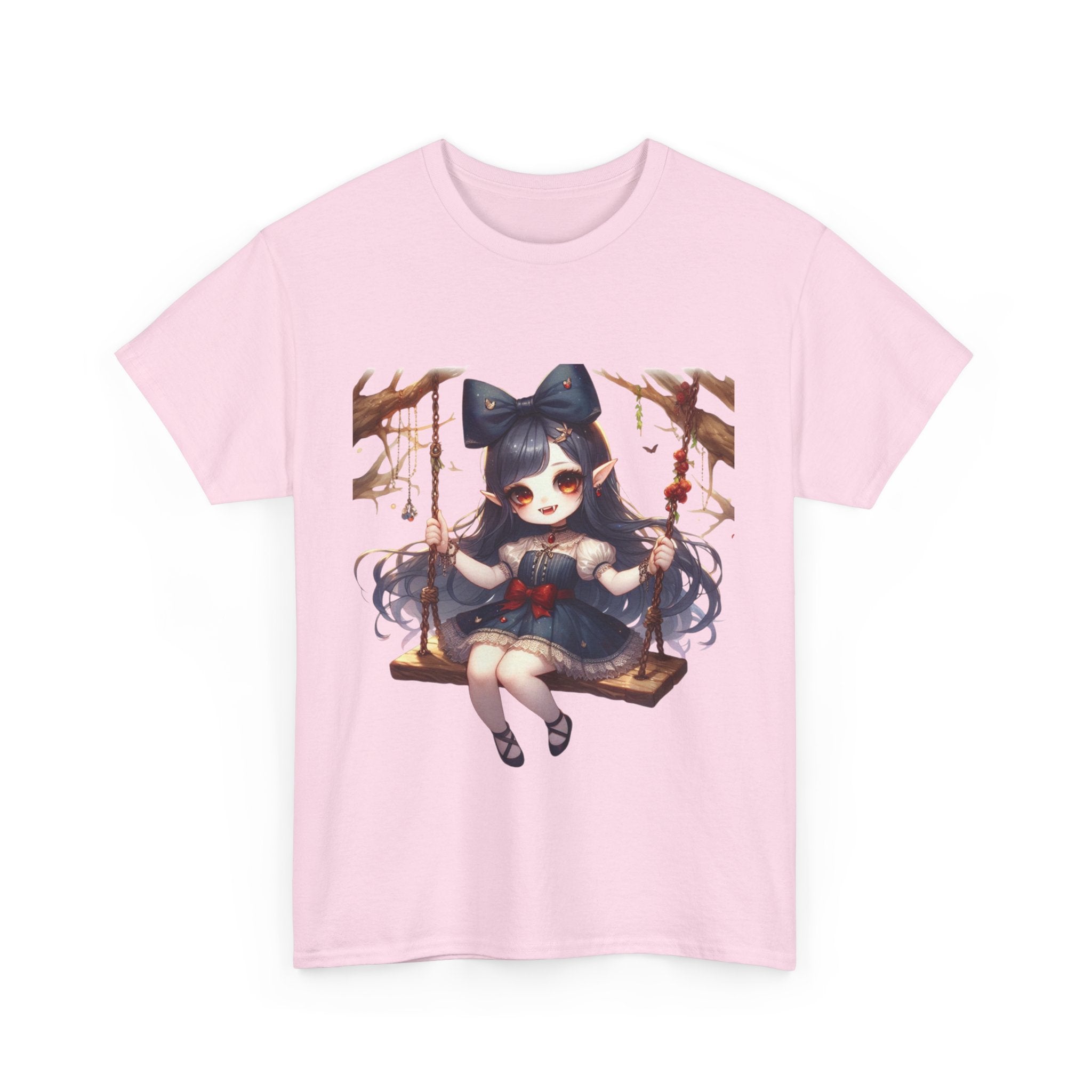 vampire girl on a swing horror Unisex Heavy Cotton Tee men women halloween #23