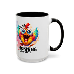 good Morning Mug with Cheerful Rooster Design - Perfect for Coffee Lovers, Gifting, Morning Routine, Kitchen Decor, Bird Enthusiasts