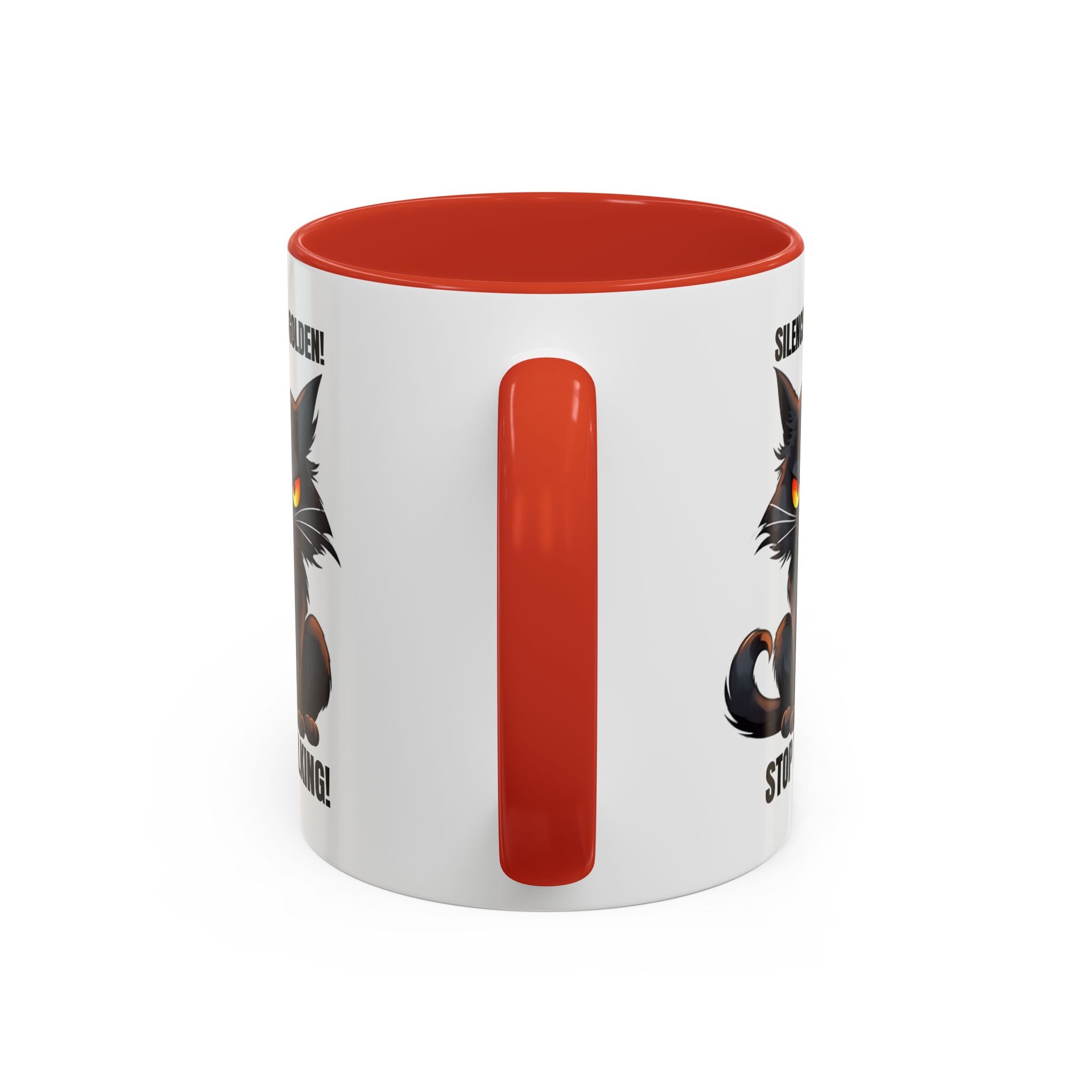 Funny Cat Mug | Silence Is Golden Coffee Cup | Gift for Cat Lovers | Humorous Kitchenware | Ceramic Teacup | Unique Animal Gifts