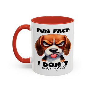 Funny Dog Accent Coffee Mug - Beagle Lover Gift, Pet Owner Present, Unique Animal Mug, Quirky Home Decor, Fun Fact Design