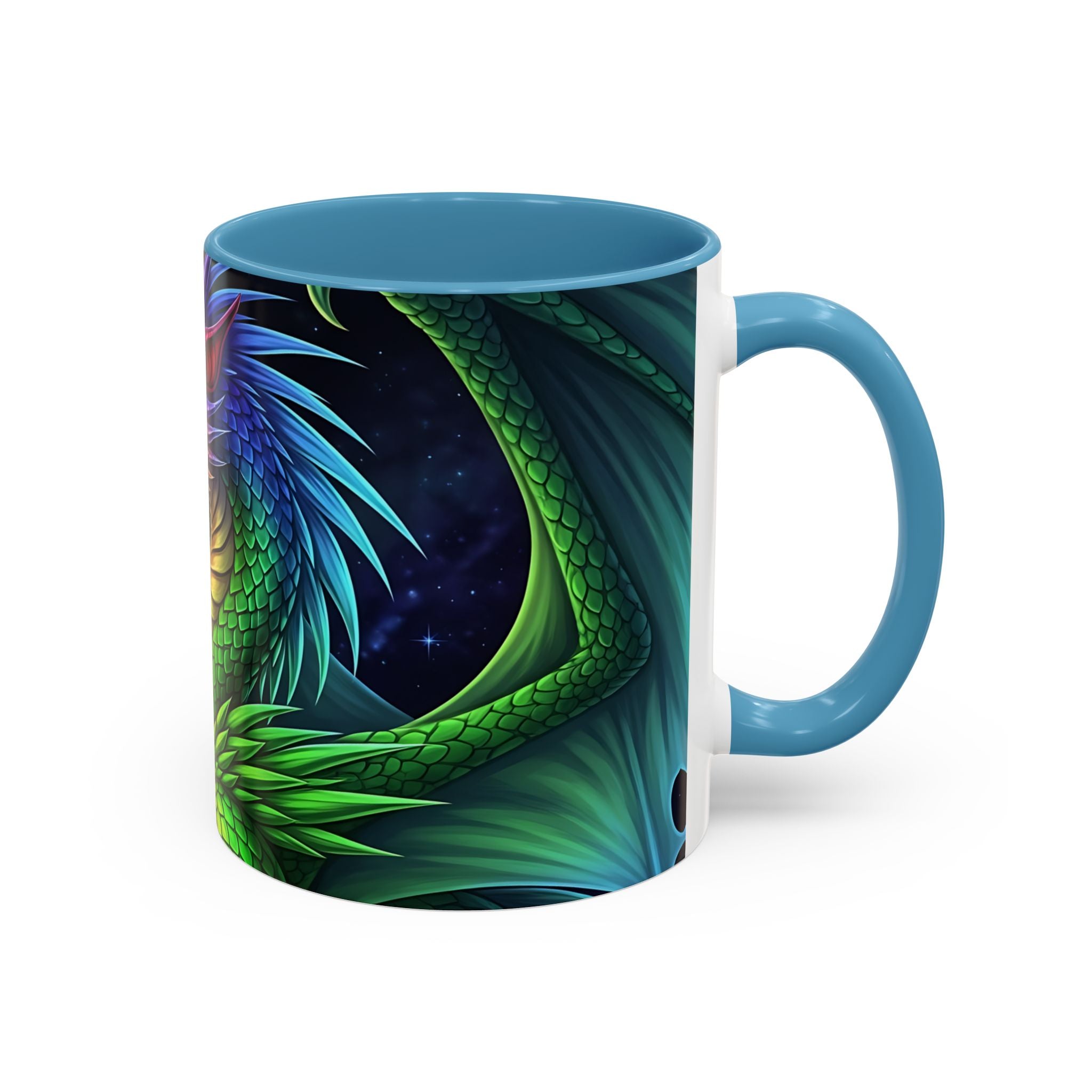 green  Dragon Accent Coffee Mug - 11 & 15oz Fantasy Drinkware