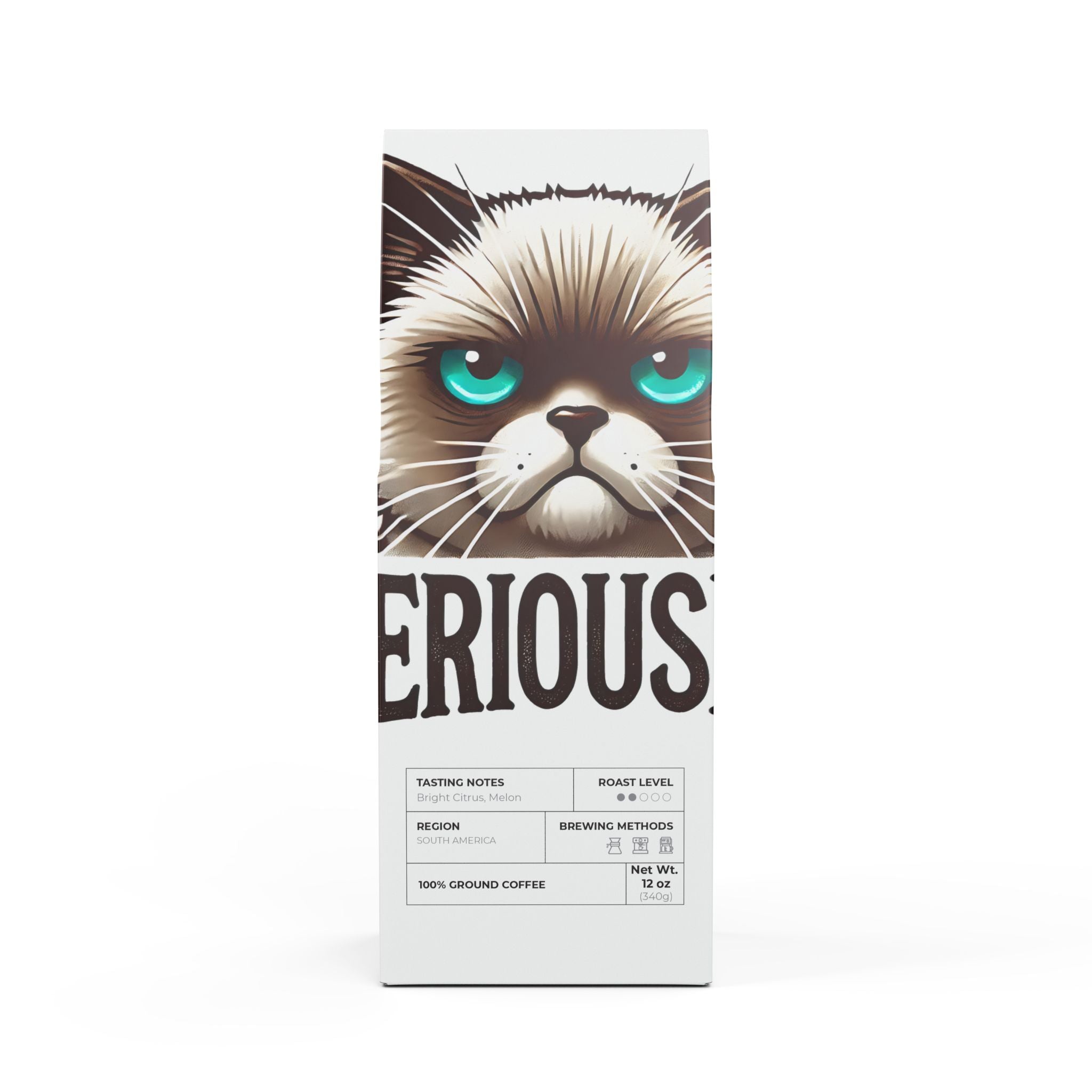 Colombia Single Origin Coffee (Light-Medium Roast) Cat with attitude funny humor