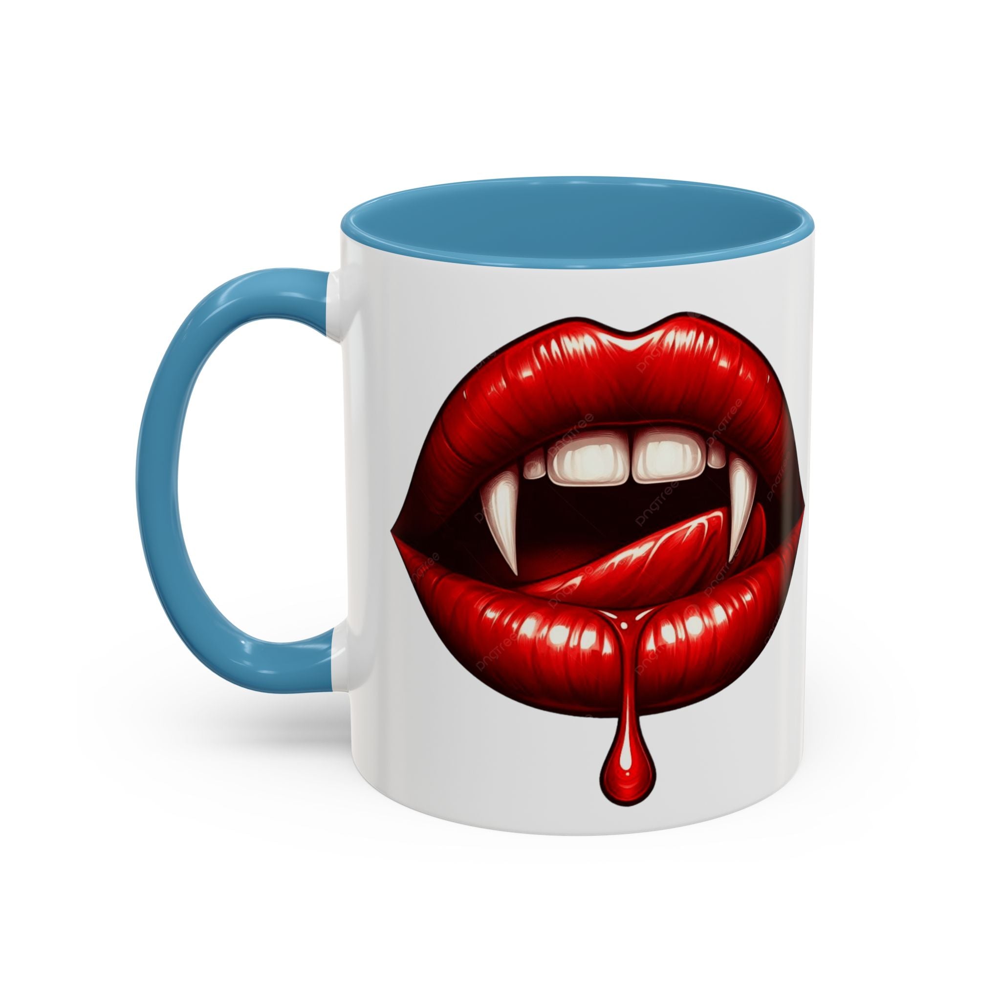 Vampire Kiss Coffee Mug - 11oz & 15oz gothic dripping blood horror art